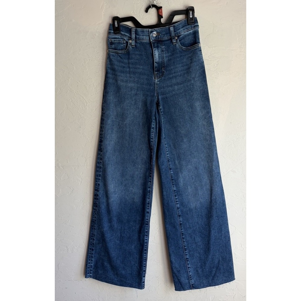 FRAME Le Slim Palazzo Wide Leg Jeans 25 Canals Raw After 25x31 Medium Wash